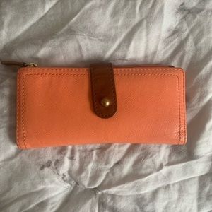 Authentic fossil orange wallet